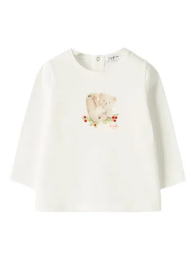 Il Gufo T-shirt Mit Print In White