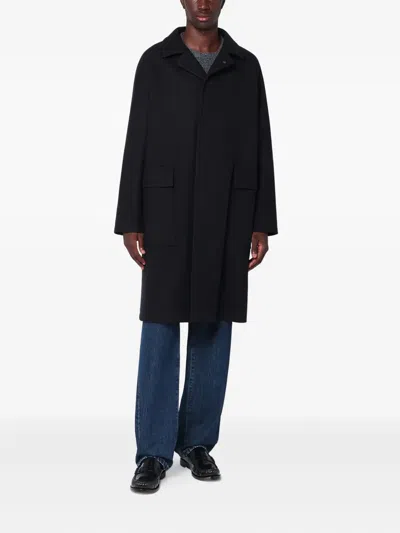 Tagliatore Single-breasted Coat Featuring Back Vent In Black