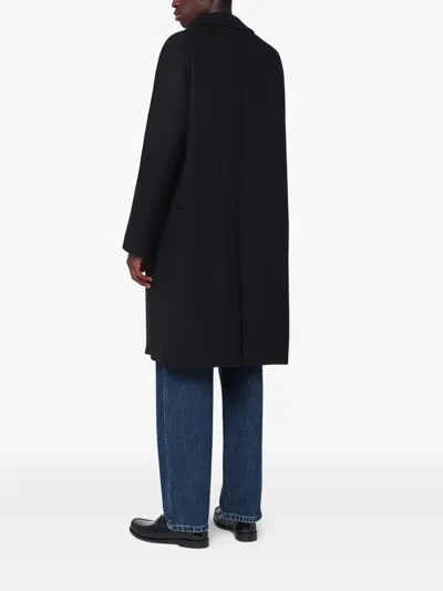 Tagliatore Single-breasted Coat Featuring Back Vent In Black