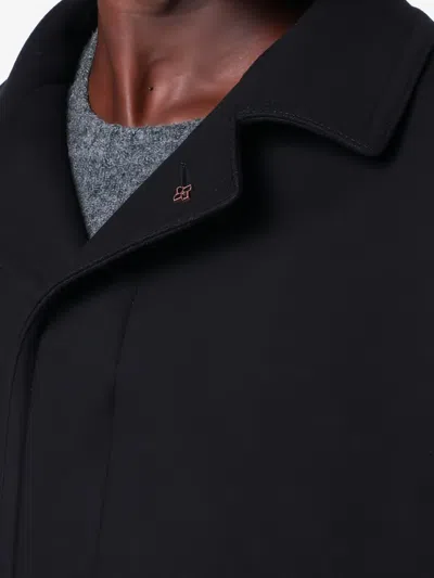 Tagliatore Single-breasted Coat Featuring Back Vent In Black