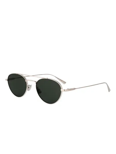 Saint Laurent Silver-silver-grey Metal Sunglasses In Multi