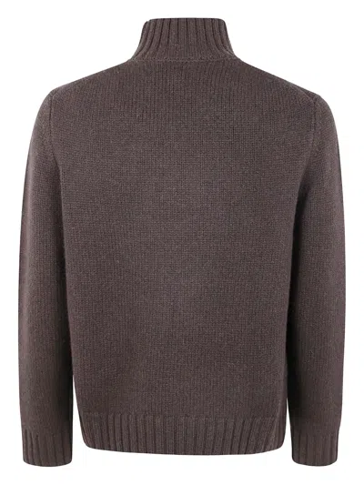 Studio Nicholson Loris High-neck Sweater In Brown