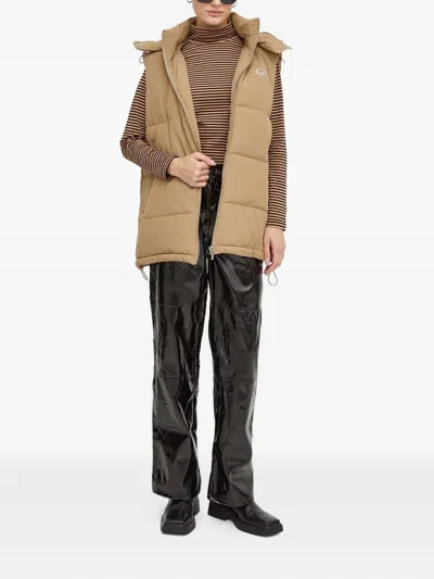 Resume Weste Mit Logo-print In Brown