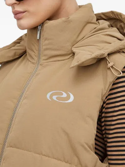 Resume Weste Mit Logo-print In Brown