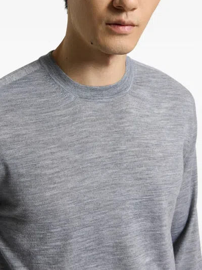 Peserico Crewneck Wool Sweater In Gray