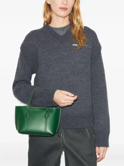 Tory Burch Perry Mini Tote In Green