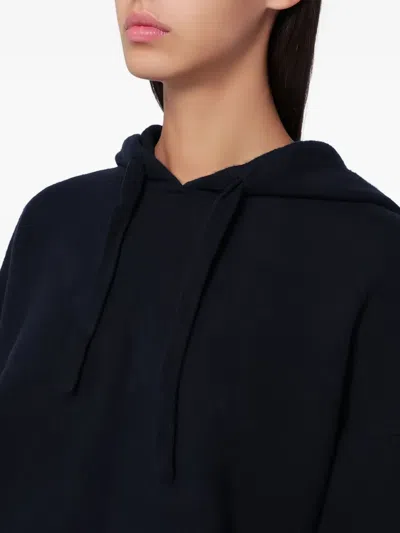 Roberto Collina Long-sleeved Hooded Sweater In Black