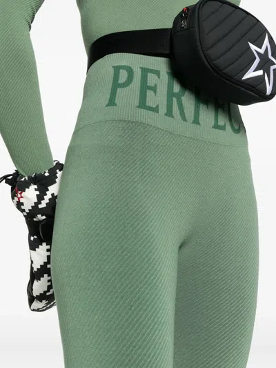 Perfect Moment Womens Seamless Thermal Modal And Cashmere-blend Leggings Parisian Green