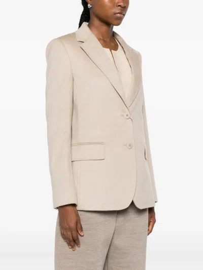 Max Mara Single-breasted Blazer In Neutral