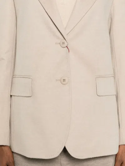 Max Mara Single-breasted Blazer In Neutral