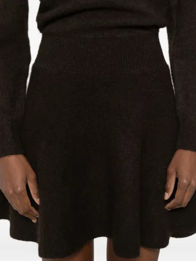 Maje Gestricktes Midikleid In Brown