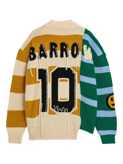 Barrow Graphic Knit Cardigan Long Sleeves In Multi