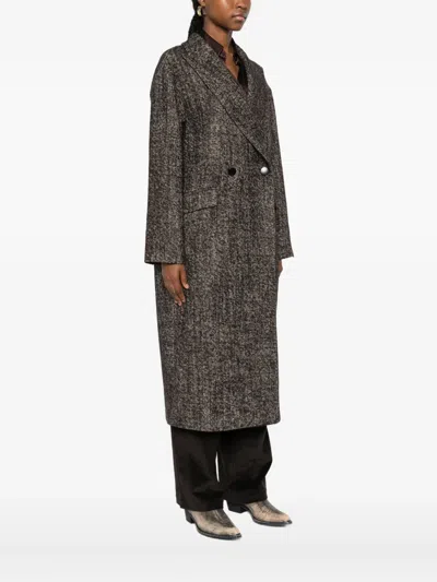 Tagliatore Linden Double-breasted Wool Coat Clothing In Brown
