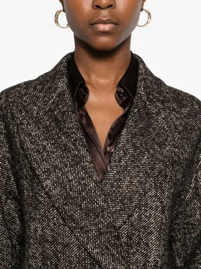 Tagliatore Linden Double-breasted Wool Coat Clothing In Brown