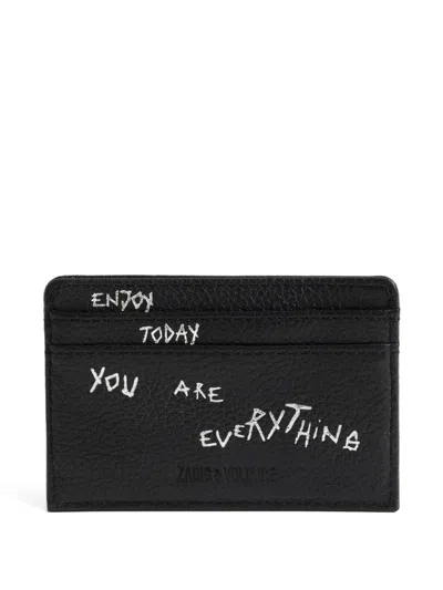 Zadig & Voltaire Grained Graffiti Pass In Black