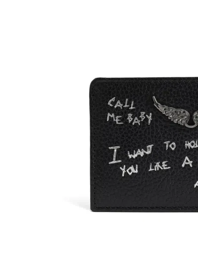 Zadig & Voltaire Grained Graffiti Pass In Black