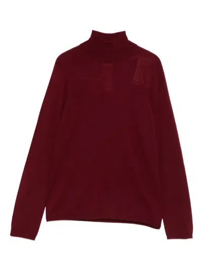 Max Mara Roll-neck Sweater In Red