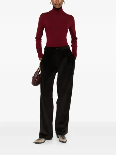 Max Mara Roll-neck Sweater In Red