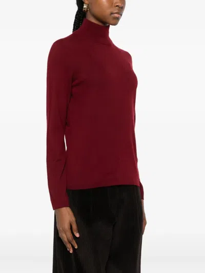 Max Mara Roll-neck Sweater In Red