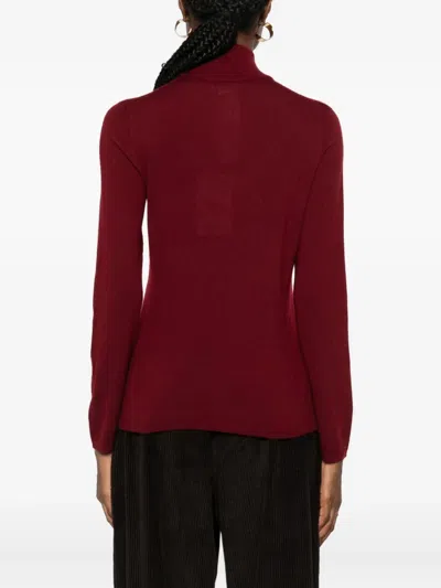 Max Mara Roll-neck Sweater In Red