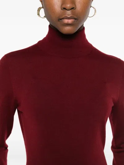 Max Mara Roll-neck Sweater In Red