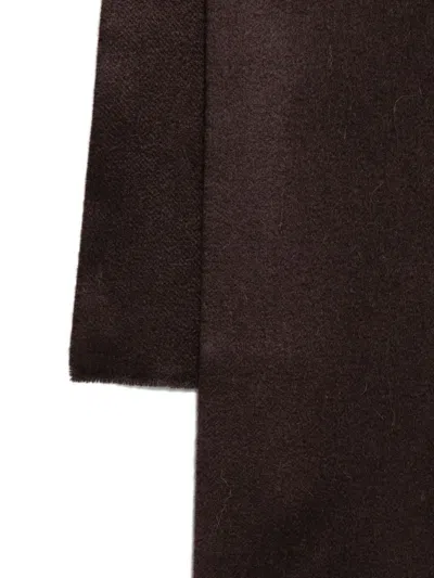 Jacquemus Rectangular Scarf Soft Texture Design In Brown