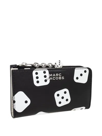 Marc Jacobs X Derrick Adams Dice-charm Wallet In Black