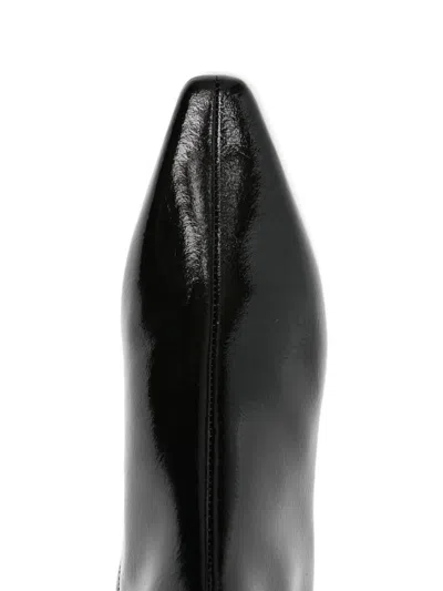 Totême Toteme Slim Kitten Heel Pointed Toe Bootie In Black