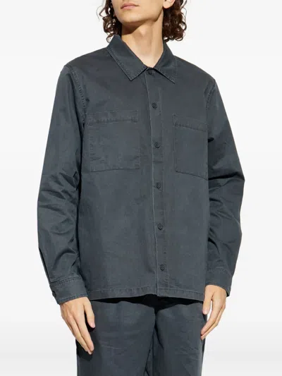 Samsoe & Samsoe Sataka Pocket Button Shirt In Blue