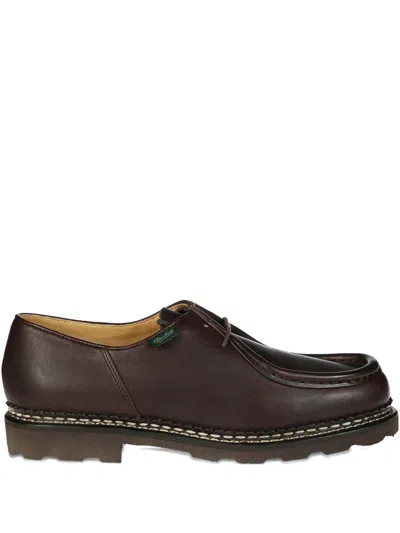 Paraboot Michael Round-toe Lace-up Shoes In Brown