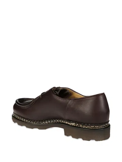 Paraboot Michael Round-toe Lace-up Shoes In Brown