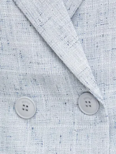 Gestuz Double-breasted Button Top In Blue