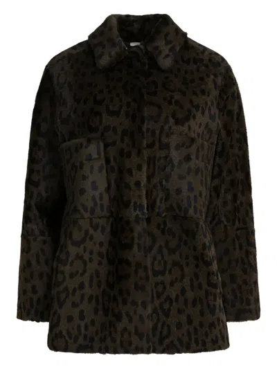 Furling By Giani Leopard Pockets Coat In Animal Print