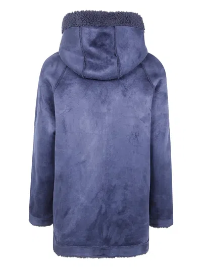 Betta Corradi Hooded Zip Jacket In Blue
