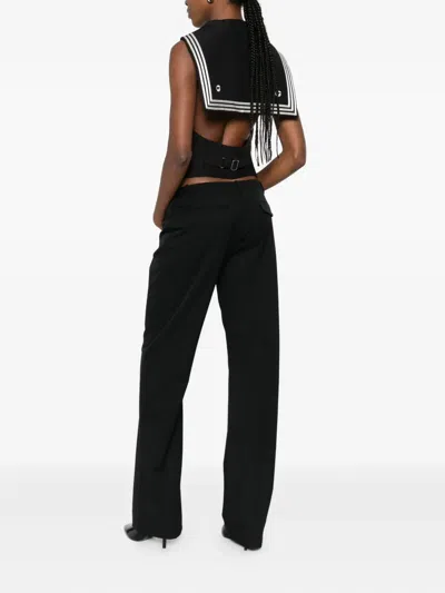 Coperni Tailored Vest Sailor Collar In Black