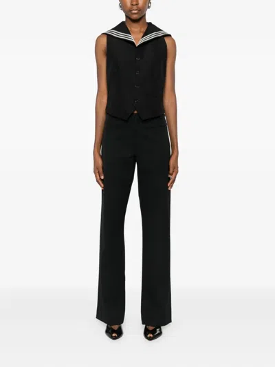 Coperni Tailored Vest Sailor Collar In Black