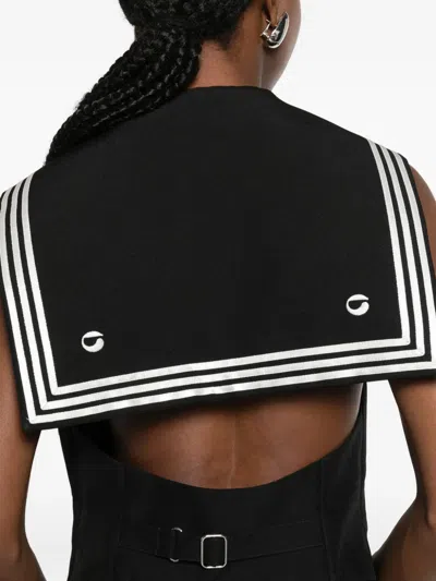 Coperni Tailored Vest Sailor Collar In Black