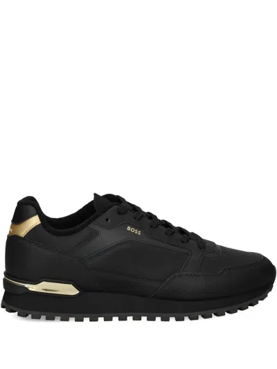 Hugo Boss Parkour Panelled Sneakers In Animal Print