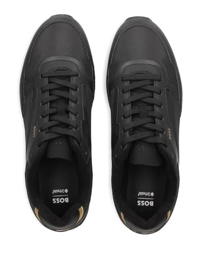Hugo Boss Parkour Panelled Sneakers In Animal Print