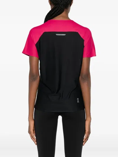 On Logo-print Short-sleeved T-shirt In Pink