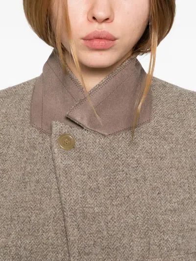 6397 Herringbone Blazer In Neutral
