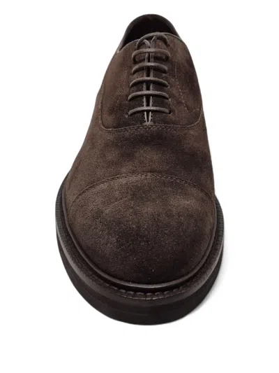 Henderson Baracco Oxford-schuhe Aus Wildleder In Brown