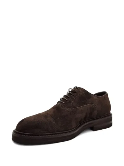 Henderson Baracco Oxford-schuhe Aus Wildleder In Brown