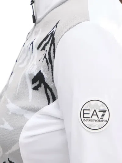 Ea7 Oberteil Mit Jacquardmuster In White