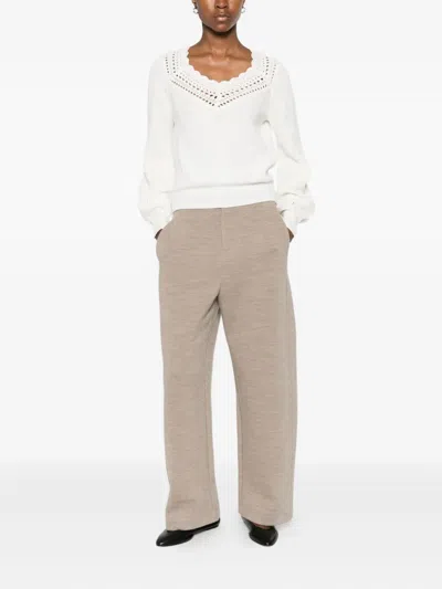 Twinset Suéter Cuello Redondo - Blanco In White