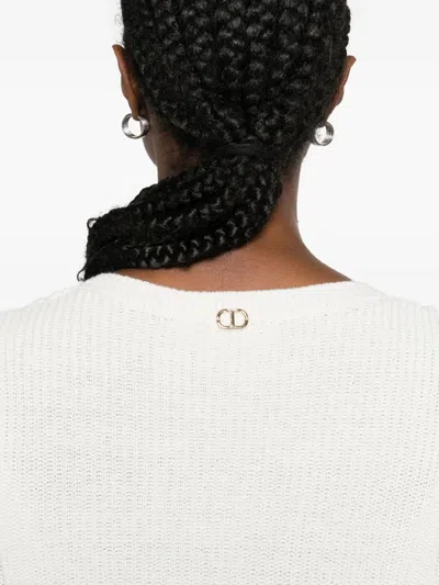 Twinset Suéter Cuello Redondo - Blanco In White