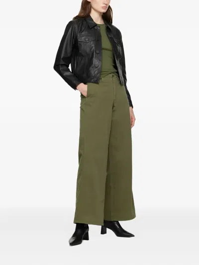 Rag & Bone Long-sleeved Leather Jacket In Black