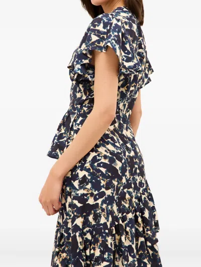 QUINBY 荷叶边超长连衣裙