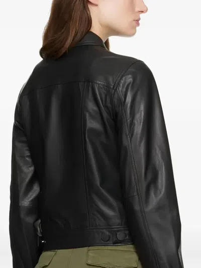 Rag & Bone Long-sleeved Leather Jacket In Black