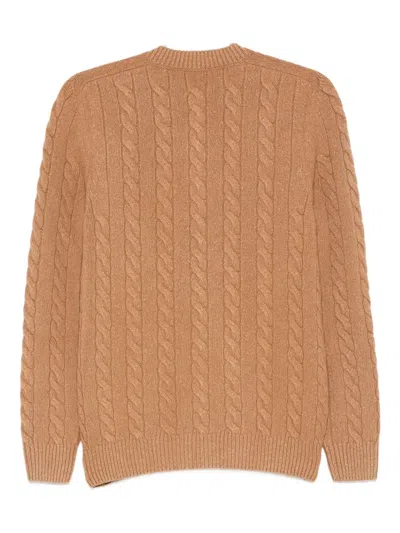 The Row Loneke Cable Knit Crewneck Cardigan In Multi